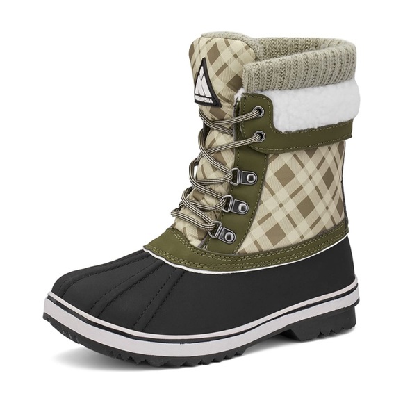 Shoes | Olivine Green Plaid Waterproof 